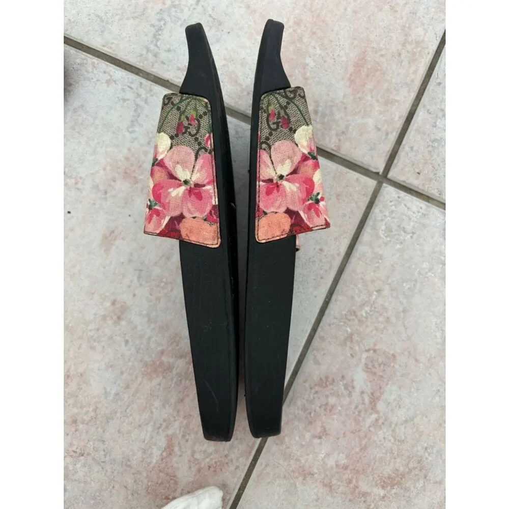 Gucci Supreme GG Blooms shower Slide Sandals Floral Pool shoes flats logo - Picture 3 of 10